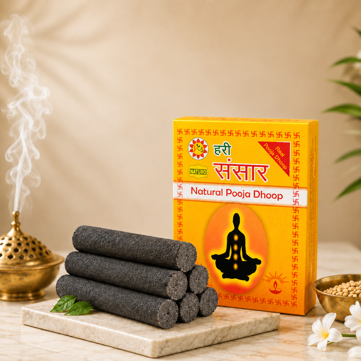 Real Havan Dhoop Sticks (Pack of 4 Boxes)